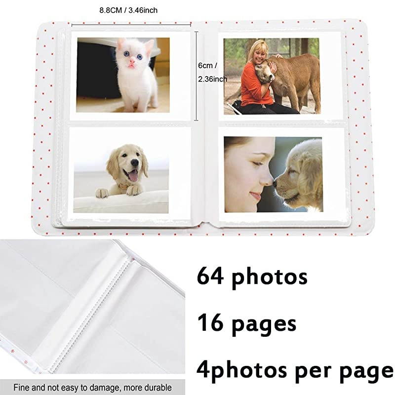 2x3 Inch Photo Paper Film Album Set for Fujifilm Instax Mini Camera, Polaroid Snap, Z2300, SocialMatic Instant Cameras & Zip Instant Printer (Galaxy-3, 64 Pockets)