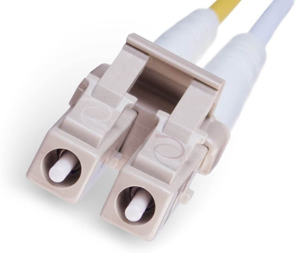 Monoprice OM4 Fiber Optic Cable - 15m (Meter) - LC/UPC-SC/UPC, Multi Mode, Duplex, 50/125 Type, 2.0mm, PVC
