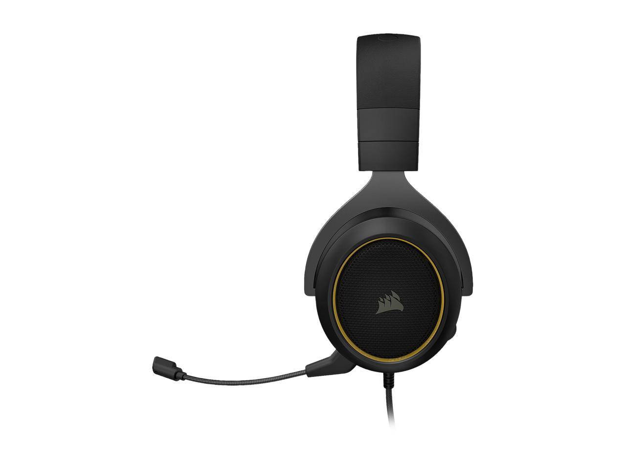 CORSAIR - HS60 PRO SURROUND Wired Stereo Gaming Headset - Black/Yellow