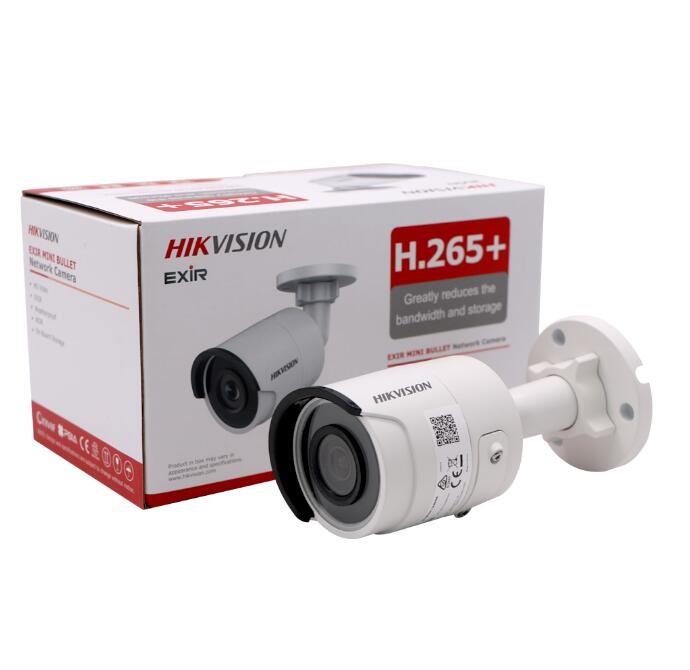 Hikvision 8.0MP 4K UltraHD Exir Bullet Camera 2.8mm, 3840x2160, EXIR 98ft Night Vision,Hikvision DS-2CD2083G0-I,Smart H.265+ WDR,3DNR, SD Card Slot, VCA, ONVIF, IP67,Ik10 [English Version] 1-Pack