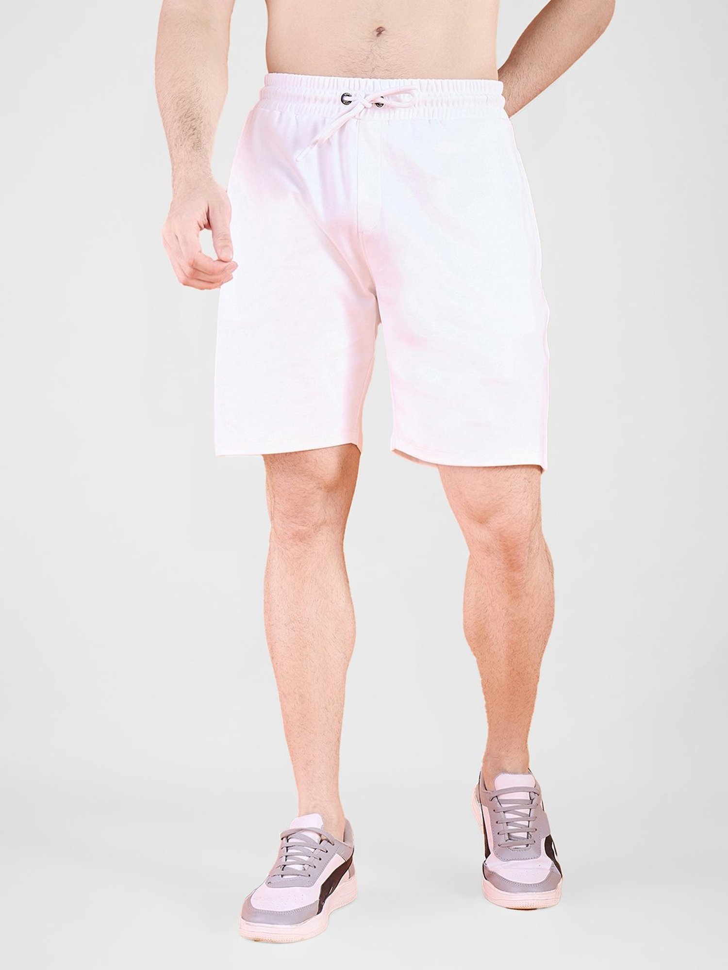 EDRIO White Relaxed Fit Shorts