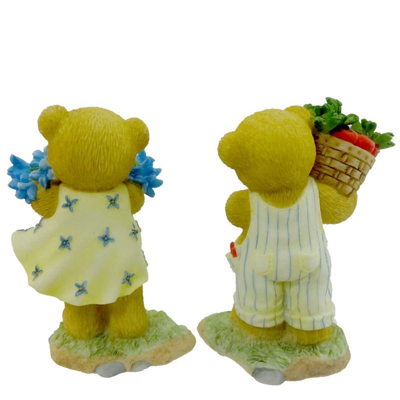 Cherished Teddies Jimmy & Akaila Teddy Bears Flowers Vegetables  -  Decorative Figurines
