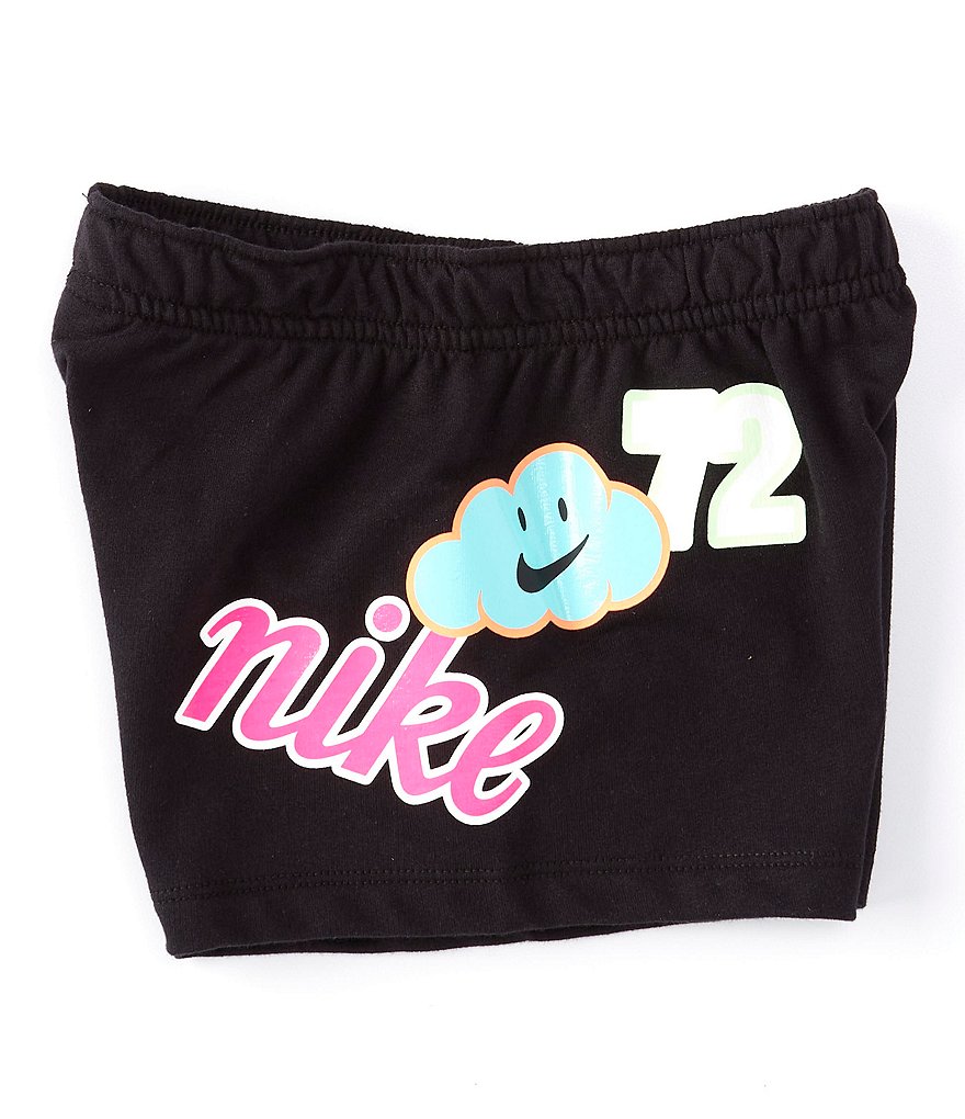 Nike Little Girls 2T-6X Patches French Terry Shorts