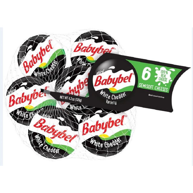 Mini Babybel White Cheddar Semisoft Cheeses - 6ct