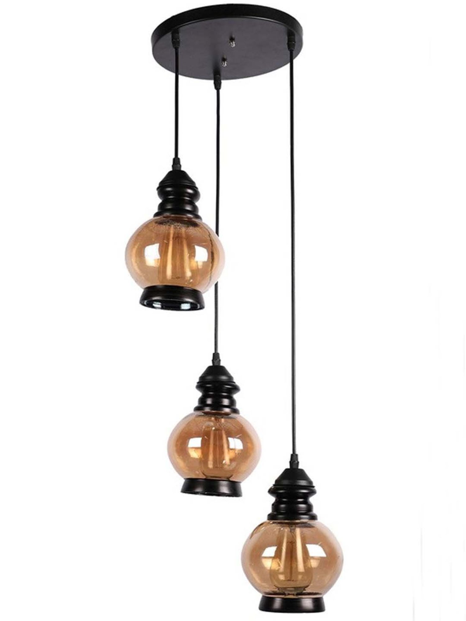 DecorativeRay Copper & Black Hanging Light - Set of 1