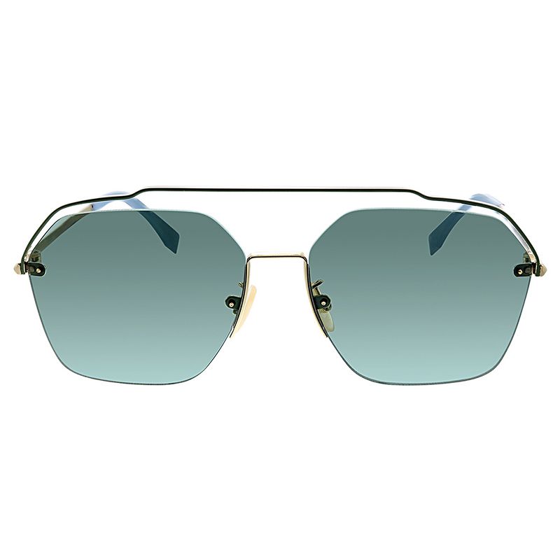 Fendi  J5G O7 Unisex Square Sunglasses Gold 61mm