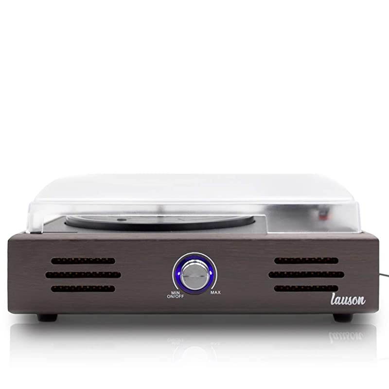 JTF536 Record Player Turntable USB for Vinyl Records 3 Speed Belt Driven Vintage Record Player VinyltoMP3 Stereo Built in Speakers Lp Phonograph RCA Output Natural Wood Effect Wengue