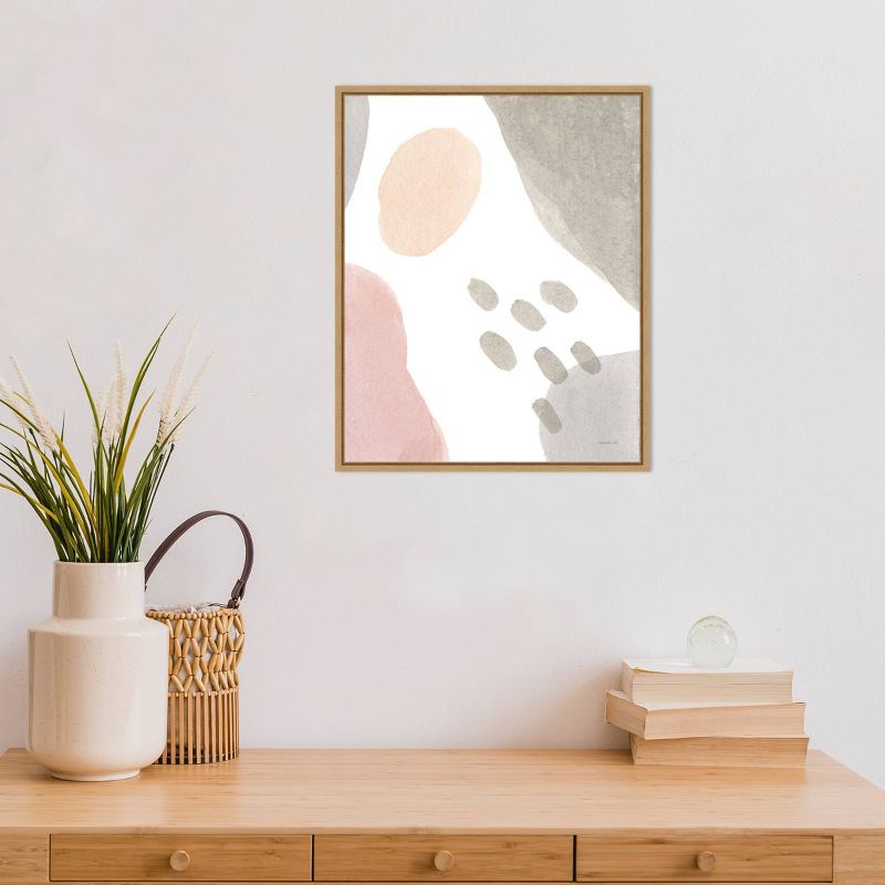 16" x 20" Abstract Pastel Tidepool II by Danhui Nai Framed Wall Canvas - Amanti Art