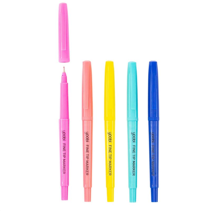 5pk Fine Tip Markers - Yoobi™