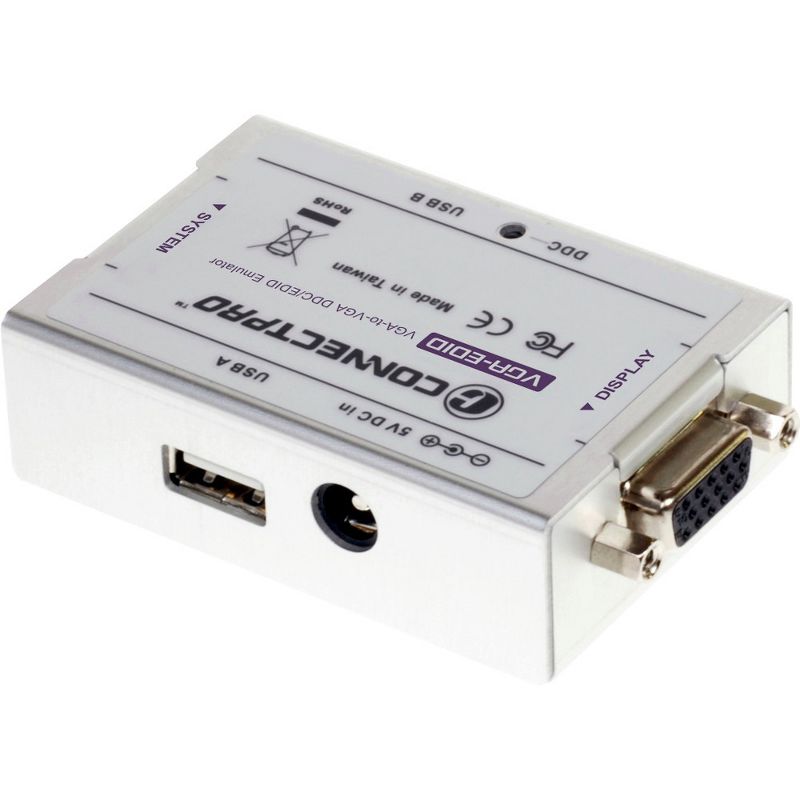 Connectpro VGA-EDID-KITU1 Video Emulator - USB - 1920 x 1200 - VGA - USB - External