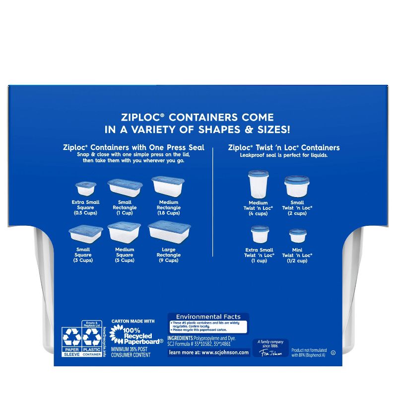 Ziploc Twist 'N Loc Container - 8oz