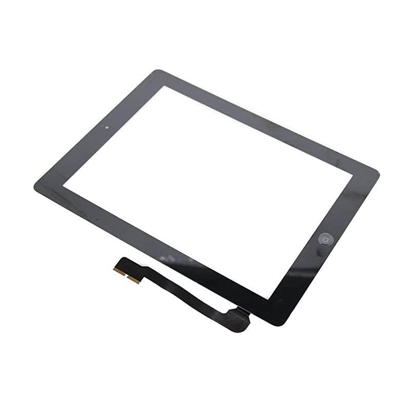 Black Screen Replacemenfor iPad 3 A1416 A1430 A1403iPad3 Touch Screen Digitizer FronGlass Assembly Includes Home Button +Camera Holder+ PreInstalled Adhesive +Tools Kit