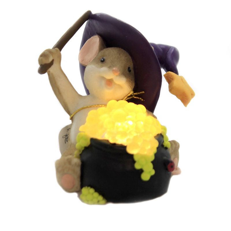 Charming Tails 2.0" Brewing Up Some Fun Halloween Lights Up  -  Decorative Figurines