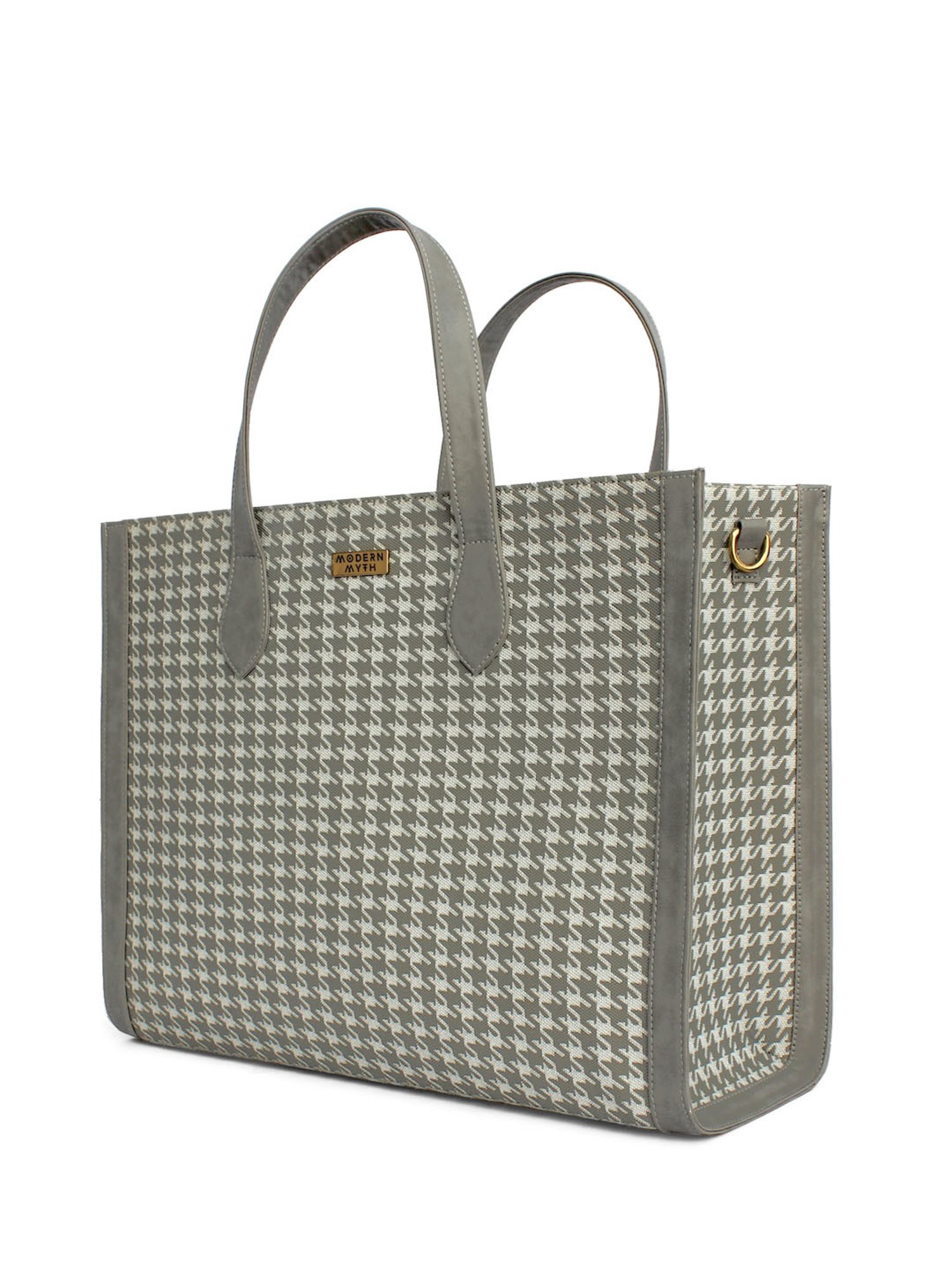 Modern Myth Cosmic Grey Printed Large Tote Bag