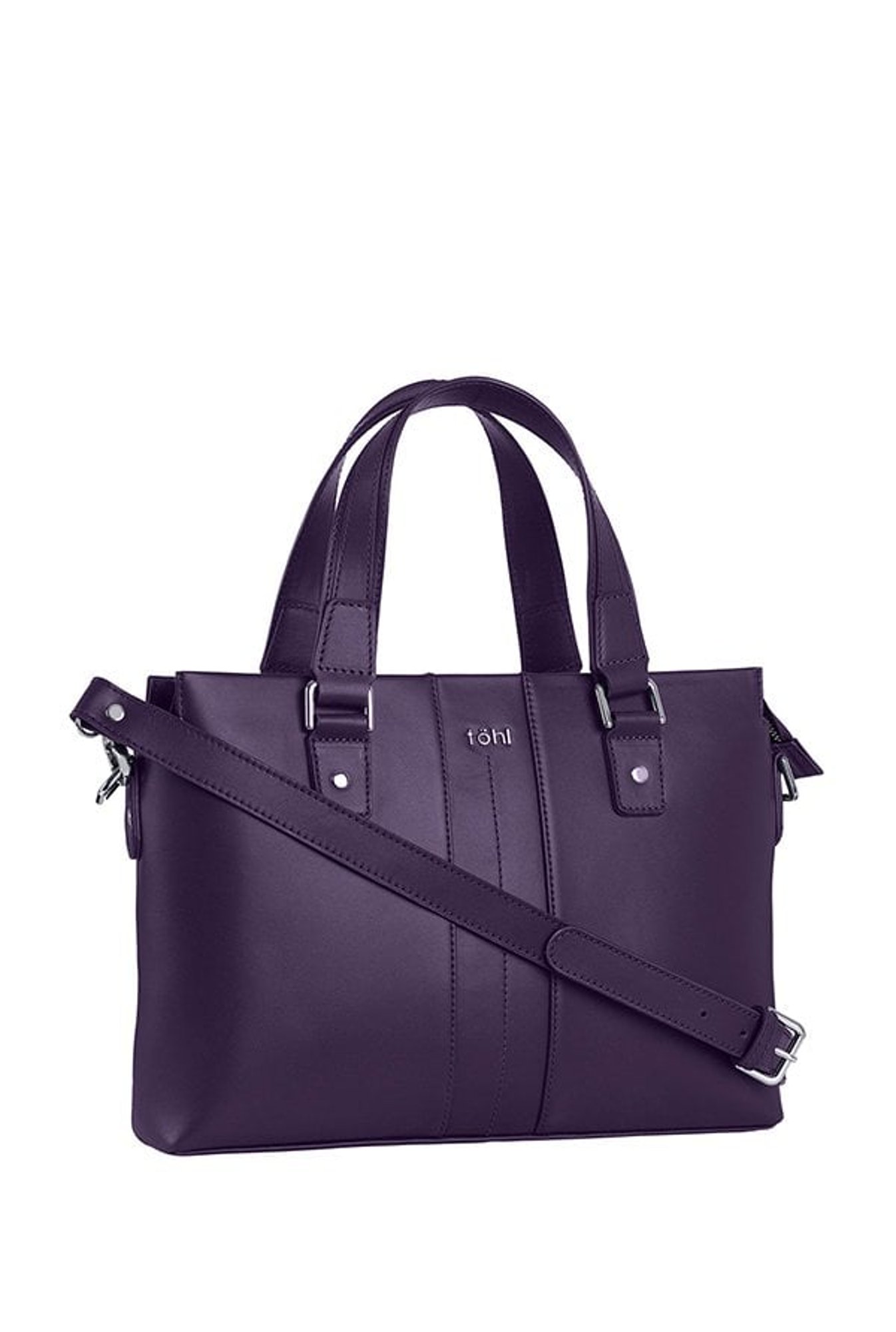 Tohl RP 1 Worth Purple Paneled Leather Handbag