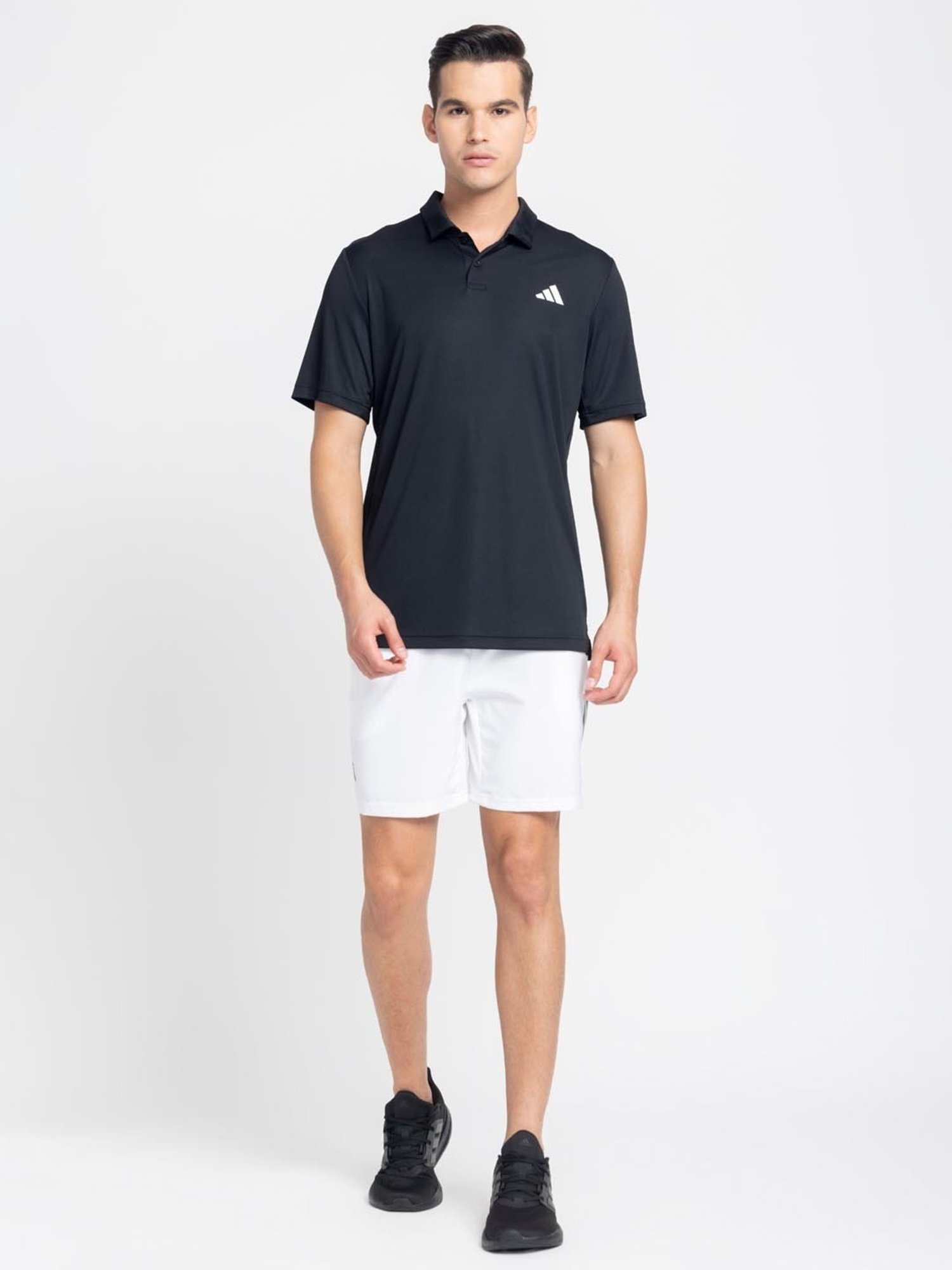 Adidas Black Regular Fit Sports Polo