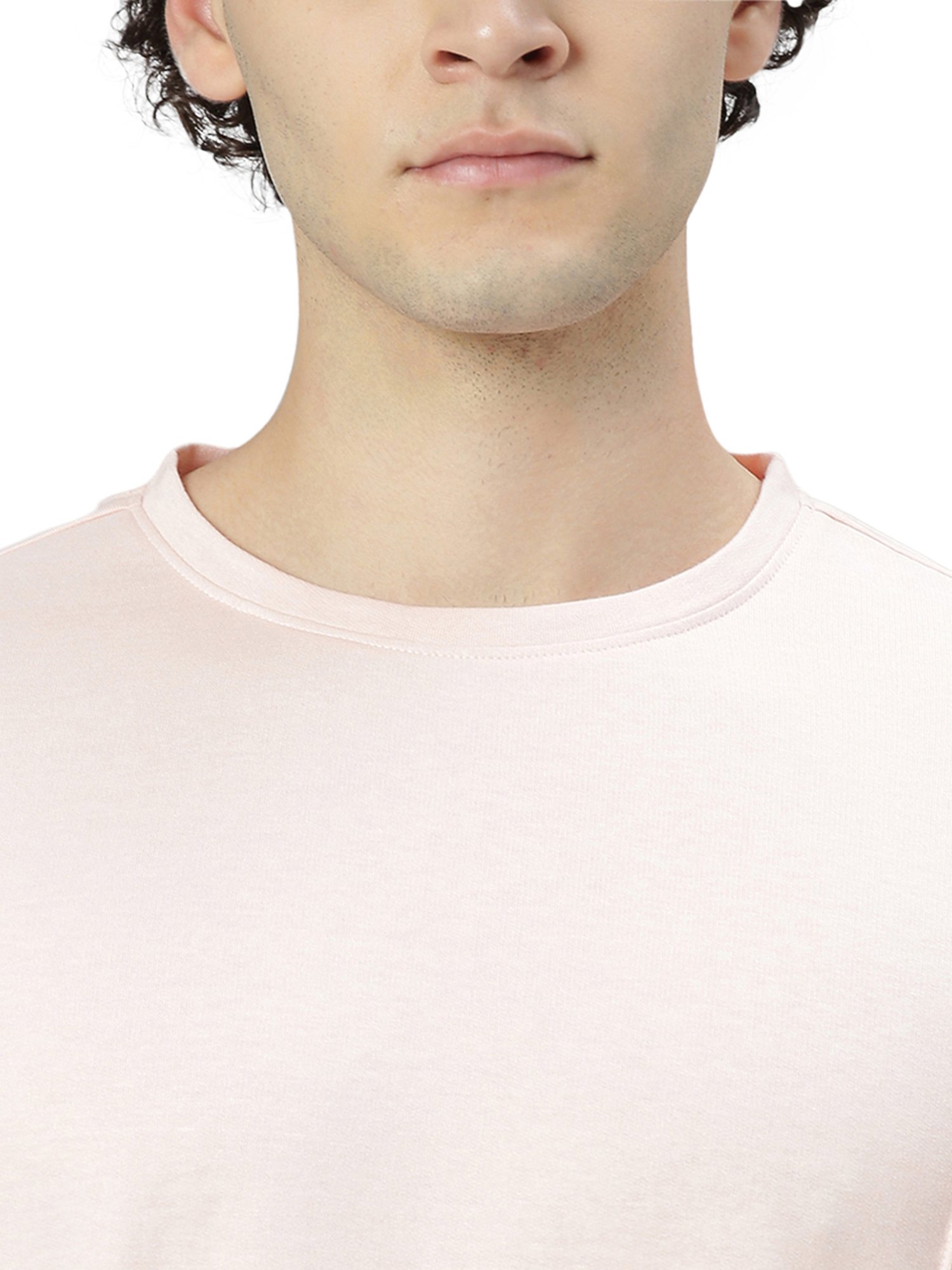 Slowave Light Peach Regular Fit T-Shirt