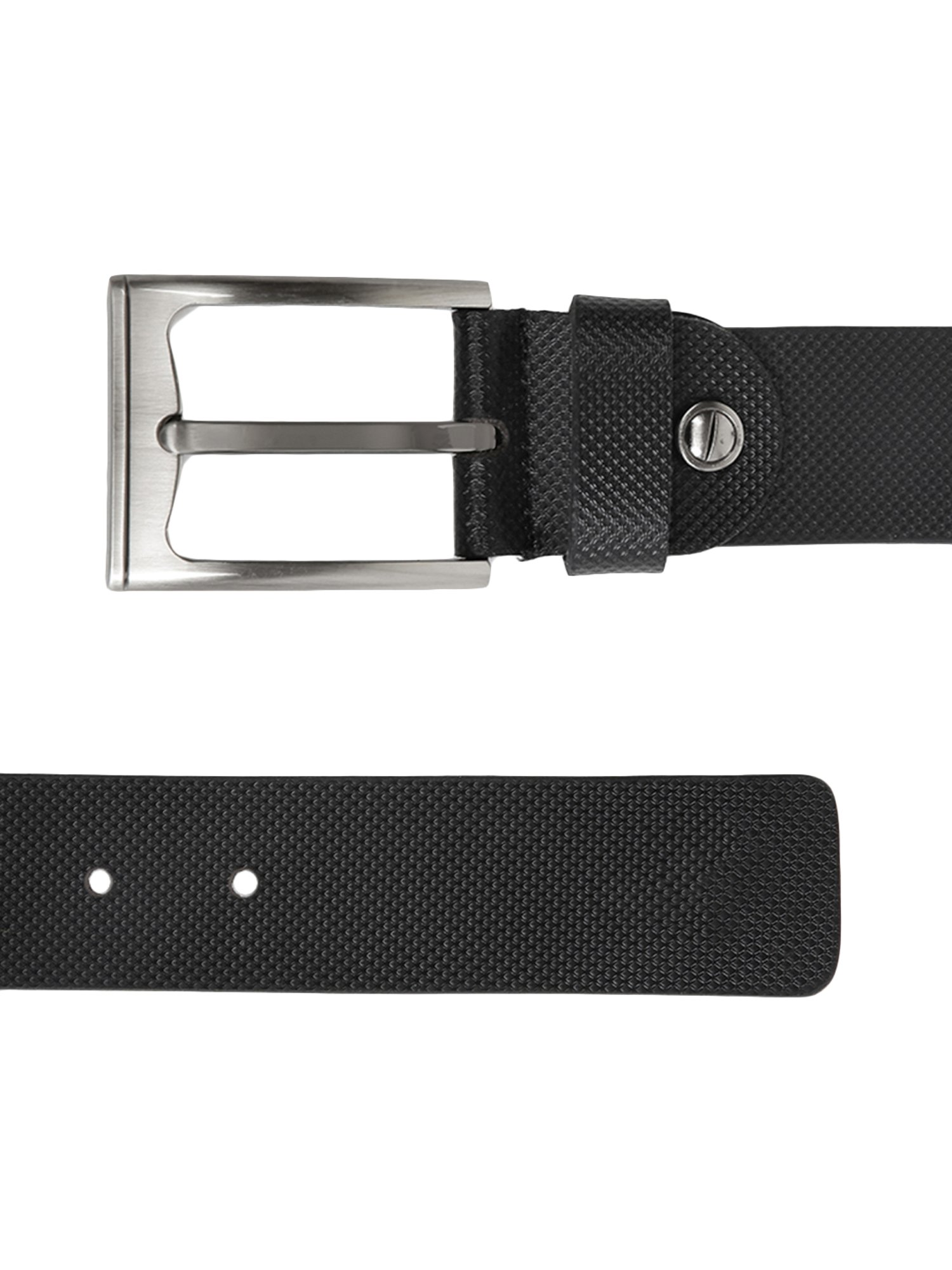 Kara Black Leather Waist Belt for Men