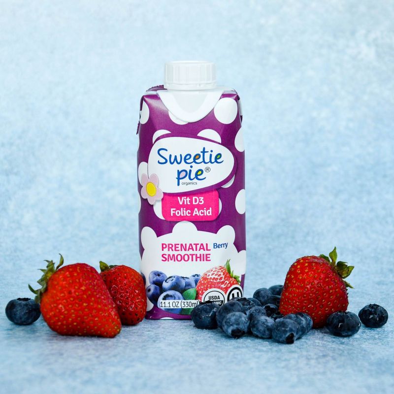 Sweetie Pie Organics Postpartum Smoothie Berry Flavor - 11.1oz/4ct