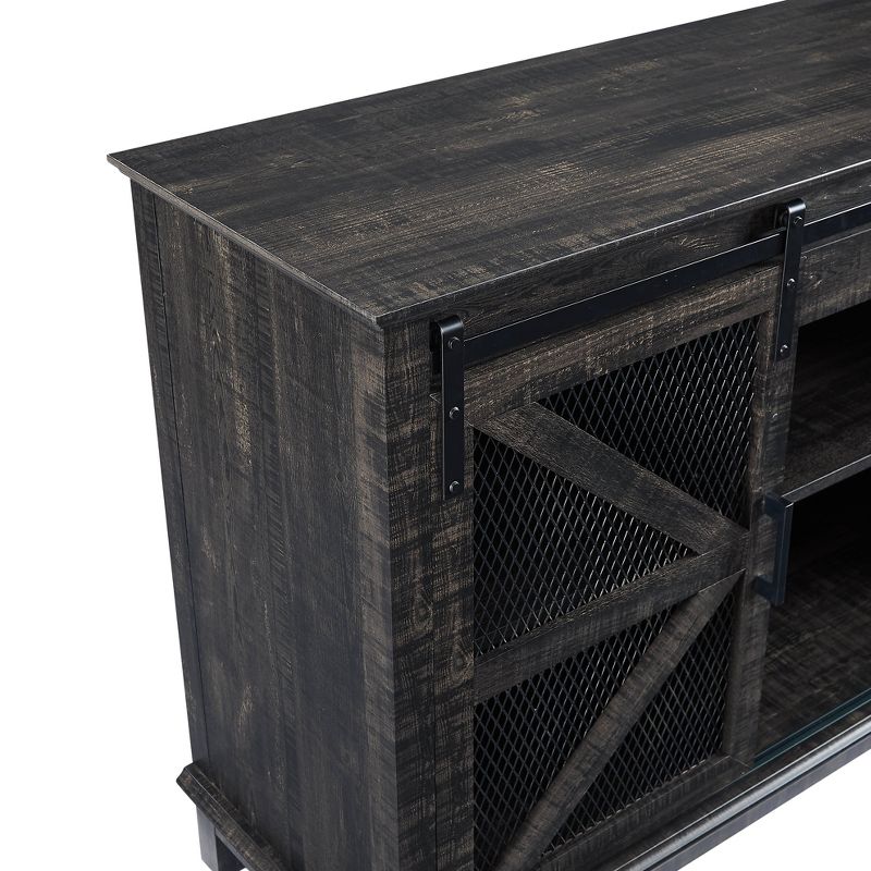 60" Farm House TV Stand Black - Home Source
