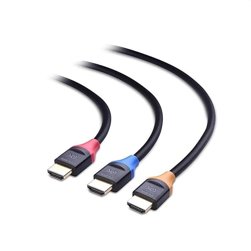 3Pack High Speed HDMI to HDMI 3 Feet with HDR and 4K Resolution Support