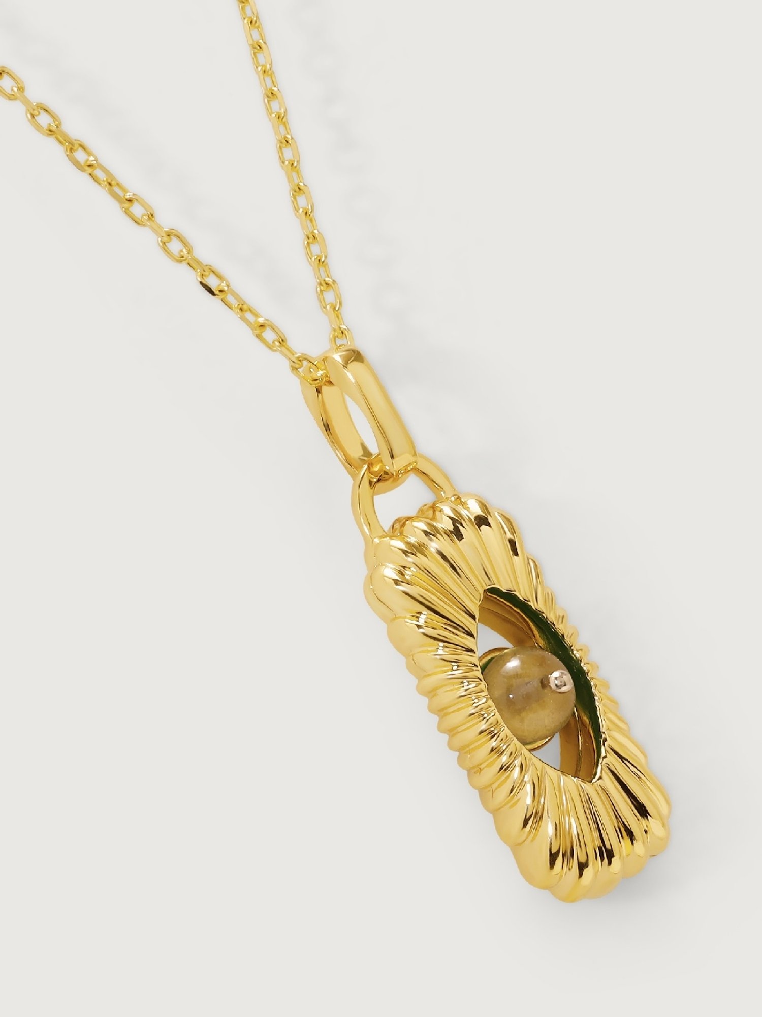 CKC Sacred Rudraksha Gold Pendant: Single Loop Elegance