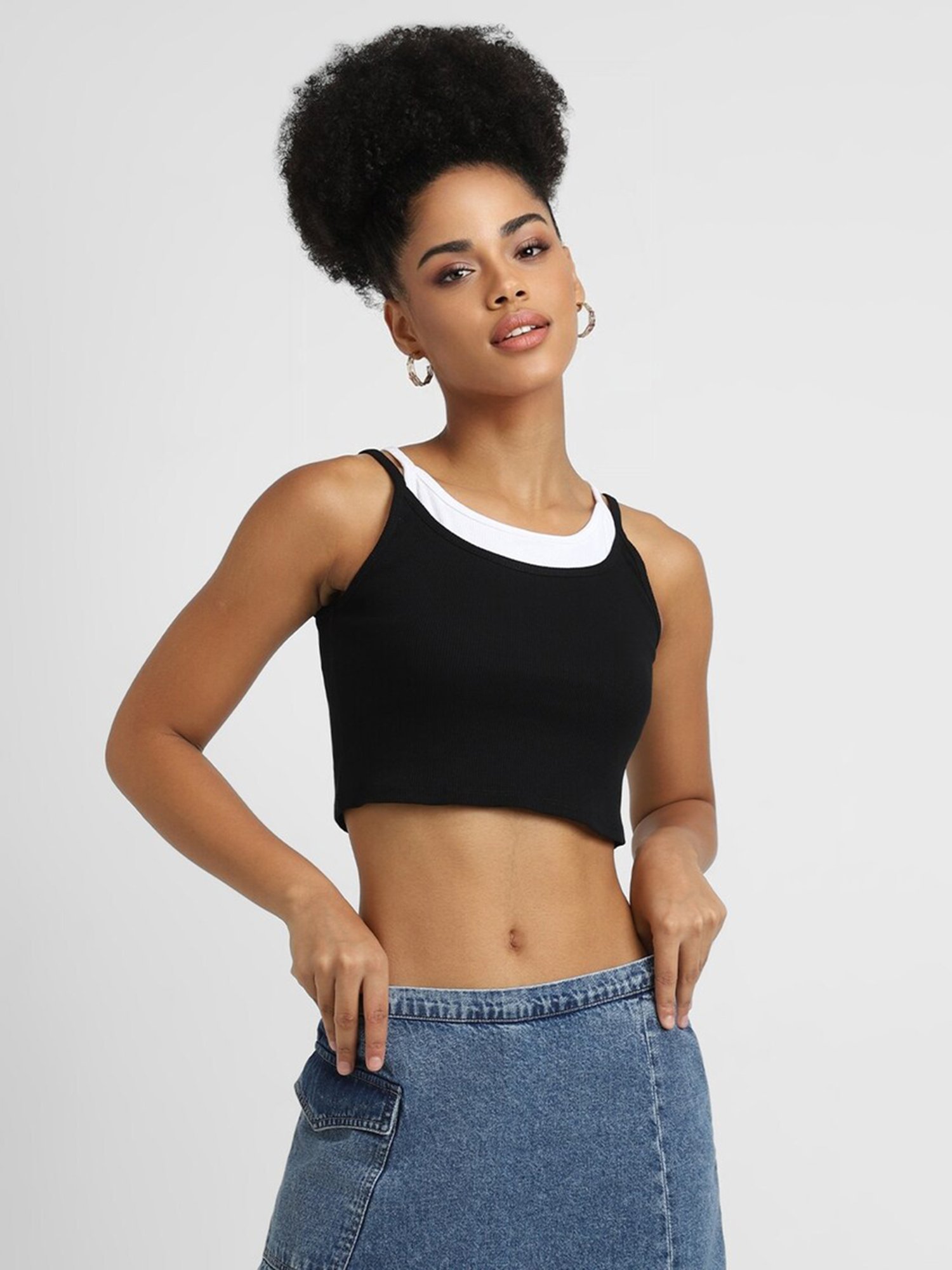 Forever 21 Black Crop Top
