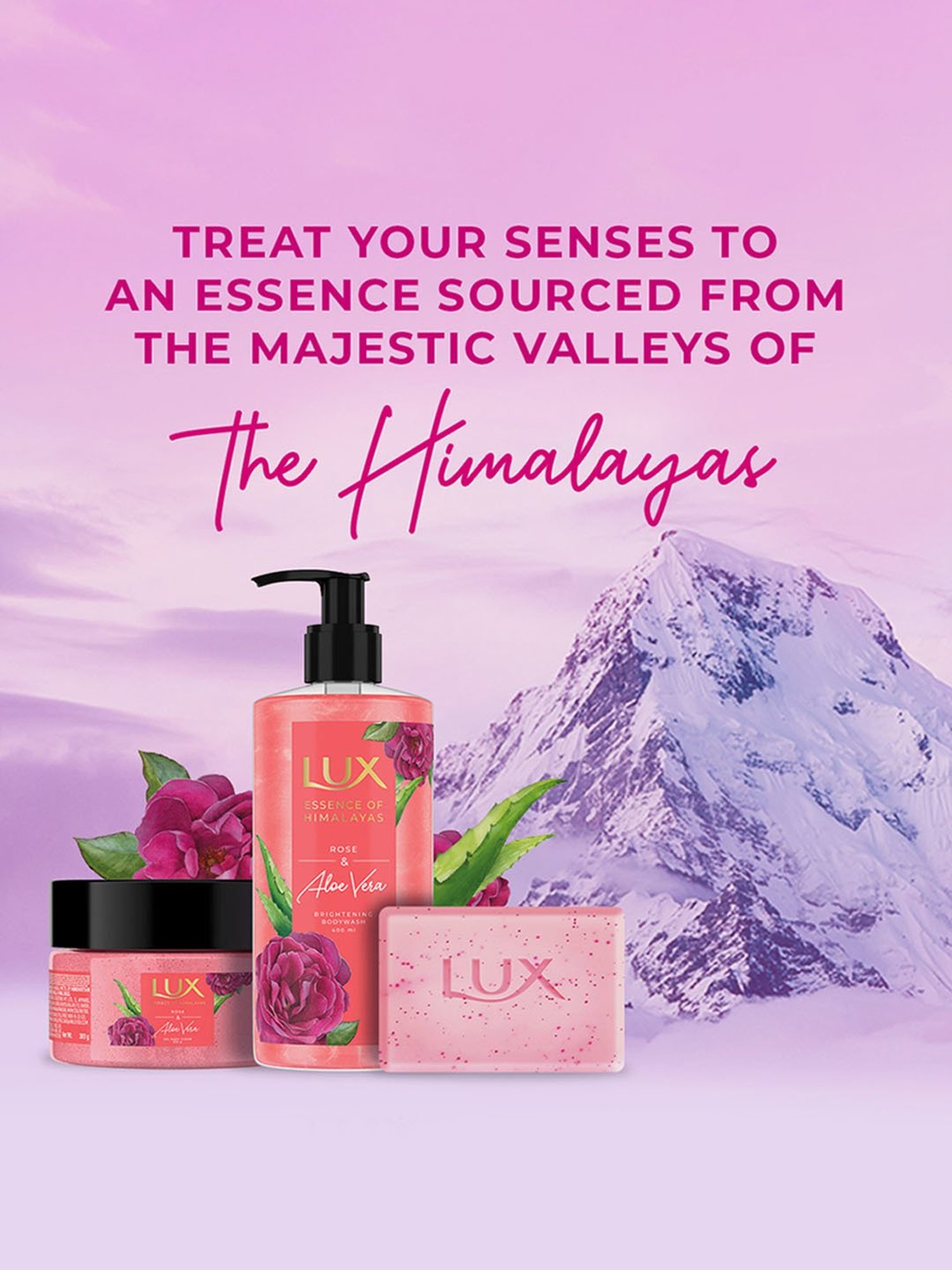 LUX Rose & Aloe Vera Gel Body Scrub - 300 gm