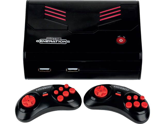 Retro-Bit rb-pp-6539 Generations Plug-n-Play Game Console Red/Black