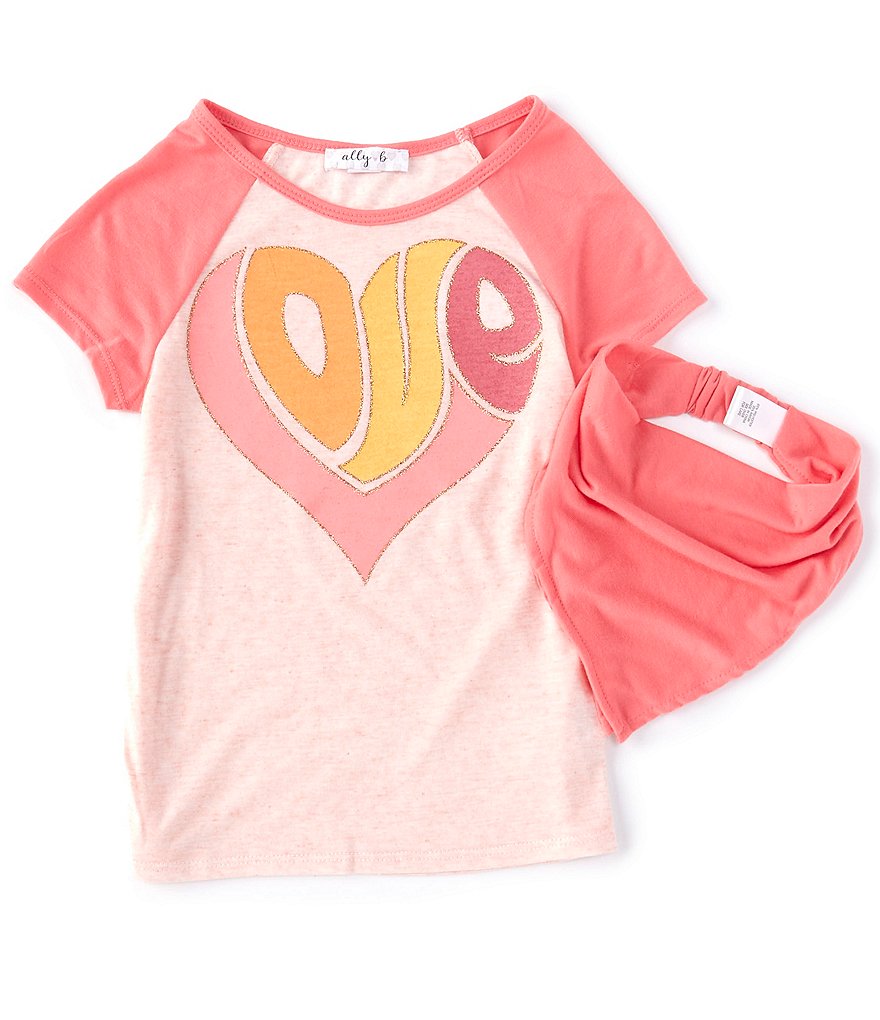 Ally B Big Girls 7-16 Short-Sleeve Love Raglan Tee