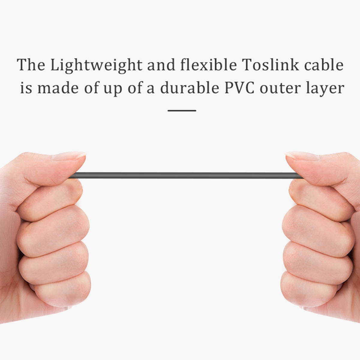 Choseal QS1104 Hifi Fiber Audio Cable Optical Fiber Toslink Male to Male Audio Cable Digital Audio Line Speaker Amplifier Connection - 1.5 M