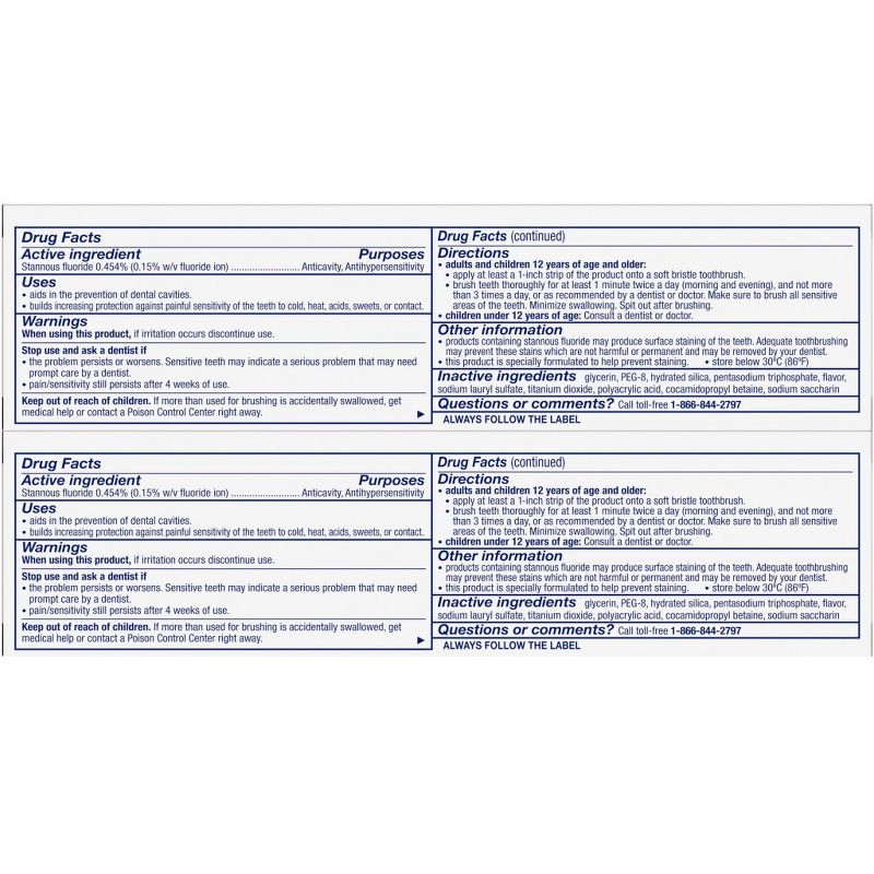 Sensodyne Whitening Repair and Protect Toothpaste - 2ct/3.4oz