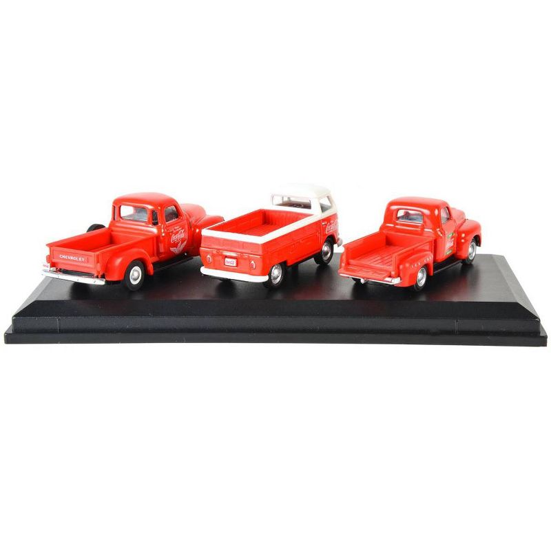"Classic Pickups" Gift Set of 3 Pickup Trucks "Coca Cola" 1/72 Diecast Model Cars by Motorcity Classics