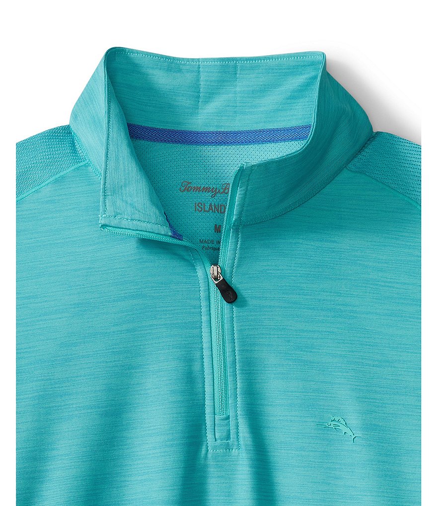 Cutter & Buck Big & Tall Traverse Stripe Performance Stretch Half-Zip Pullover