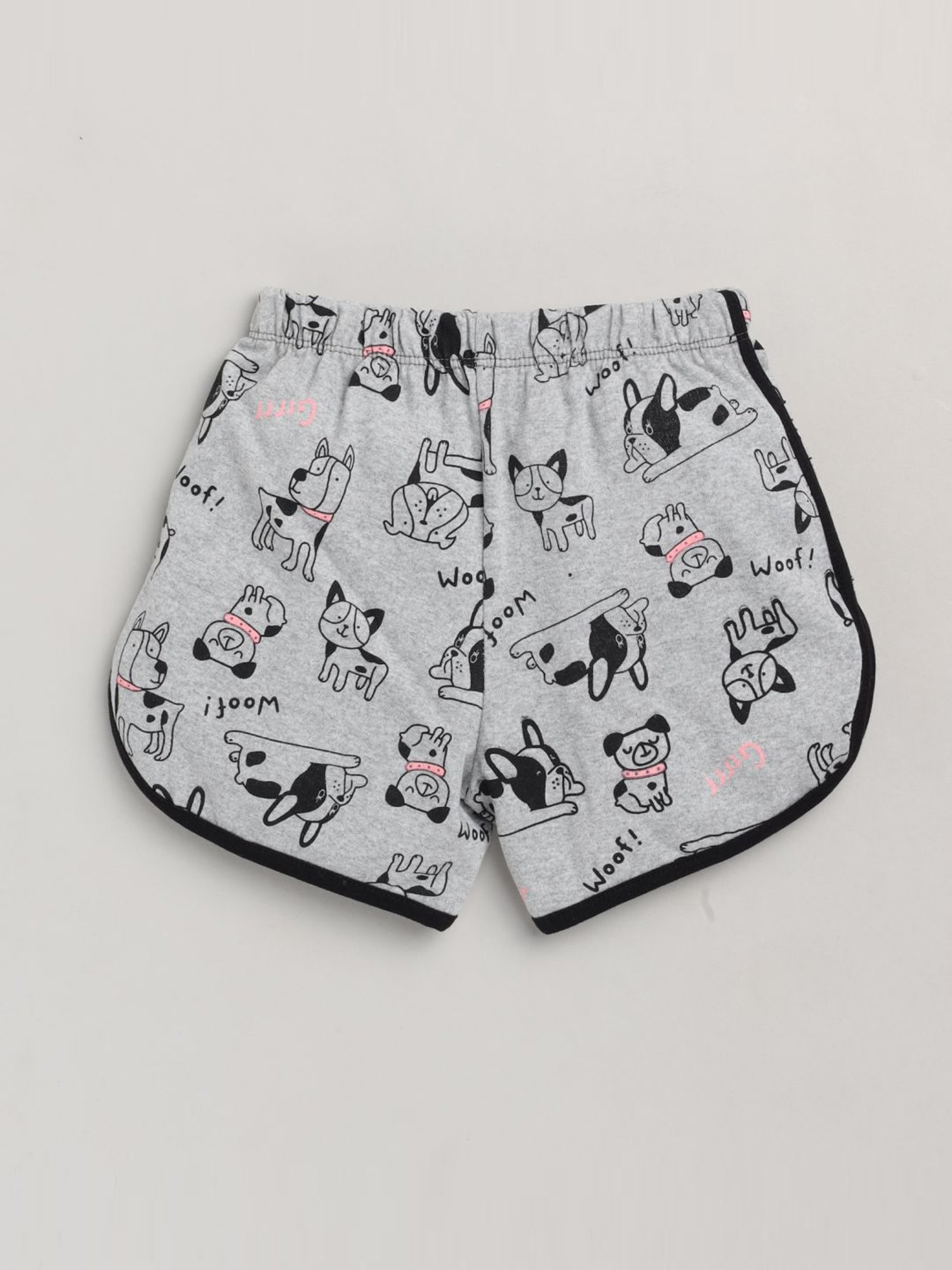 Lazy Shark Kids Light Pink Printed T-Shirt & Shorts