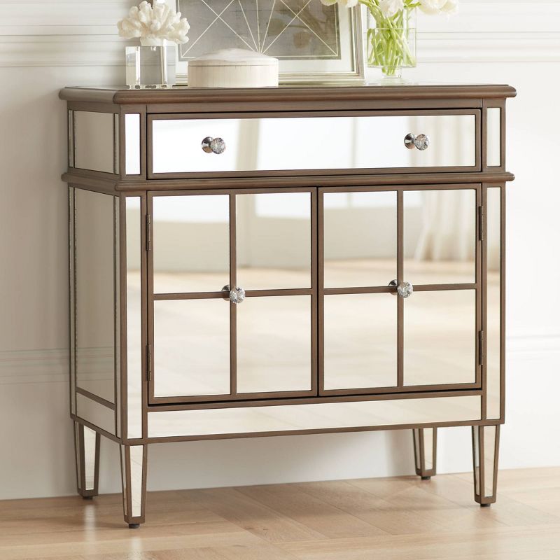 Powell Vicenta 32" Wide Mirrored Accent Chest