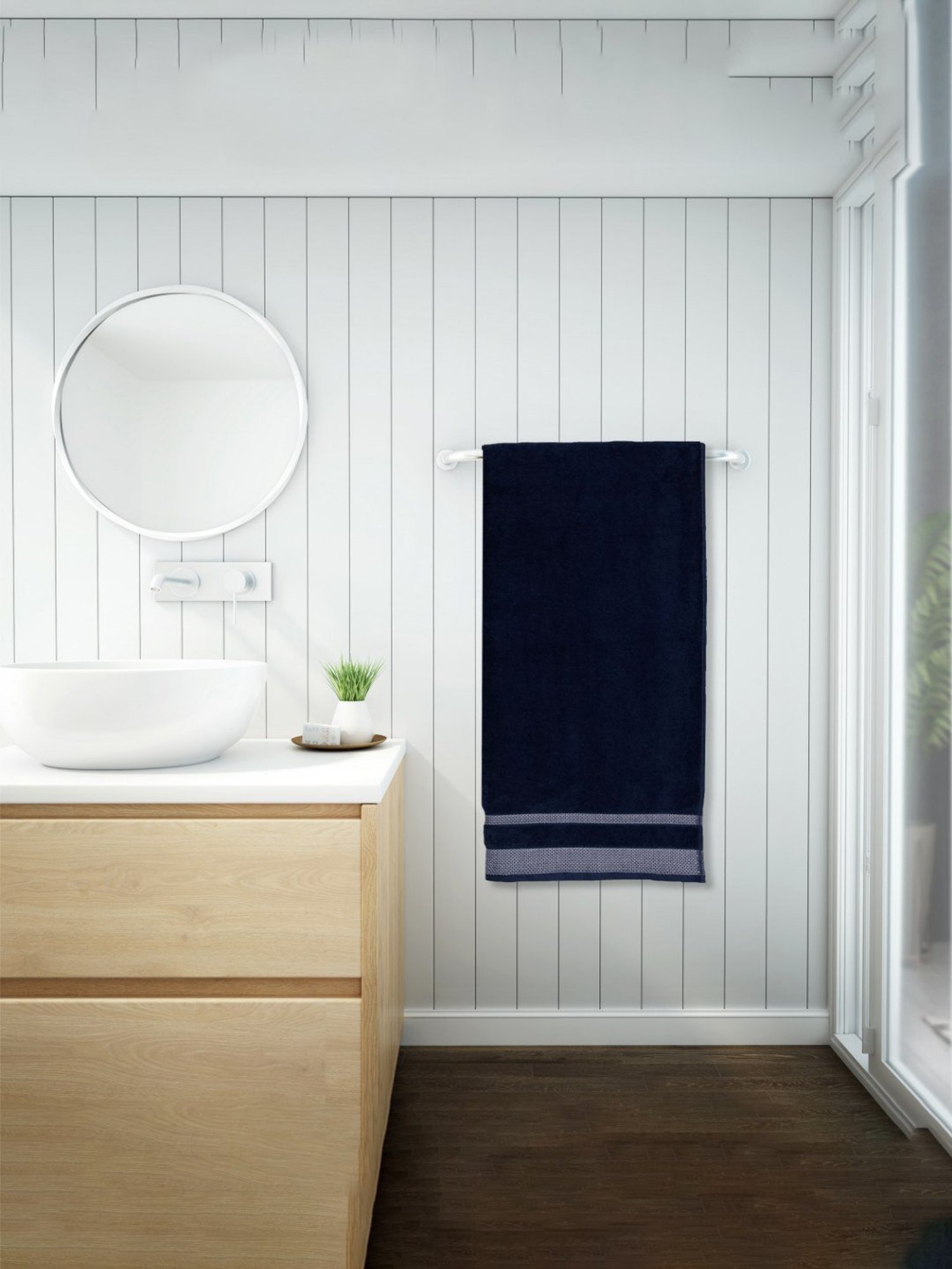 Spaces Hygro Dark Blue 600 GSM Cotton Bath Towel