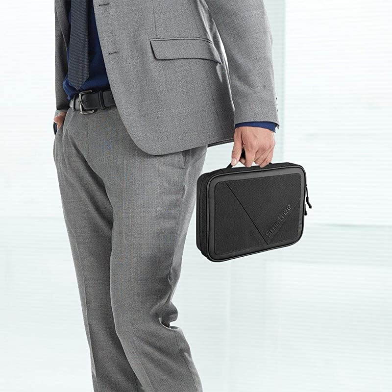 Universal Travel Case for Small Electronics Accessories Compatible for 79 inches iPad Mini 4KindleFire HD Tablet 7 inches Protective Gadget Bag with HandleLightweight Cable OrganizerBlack