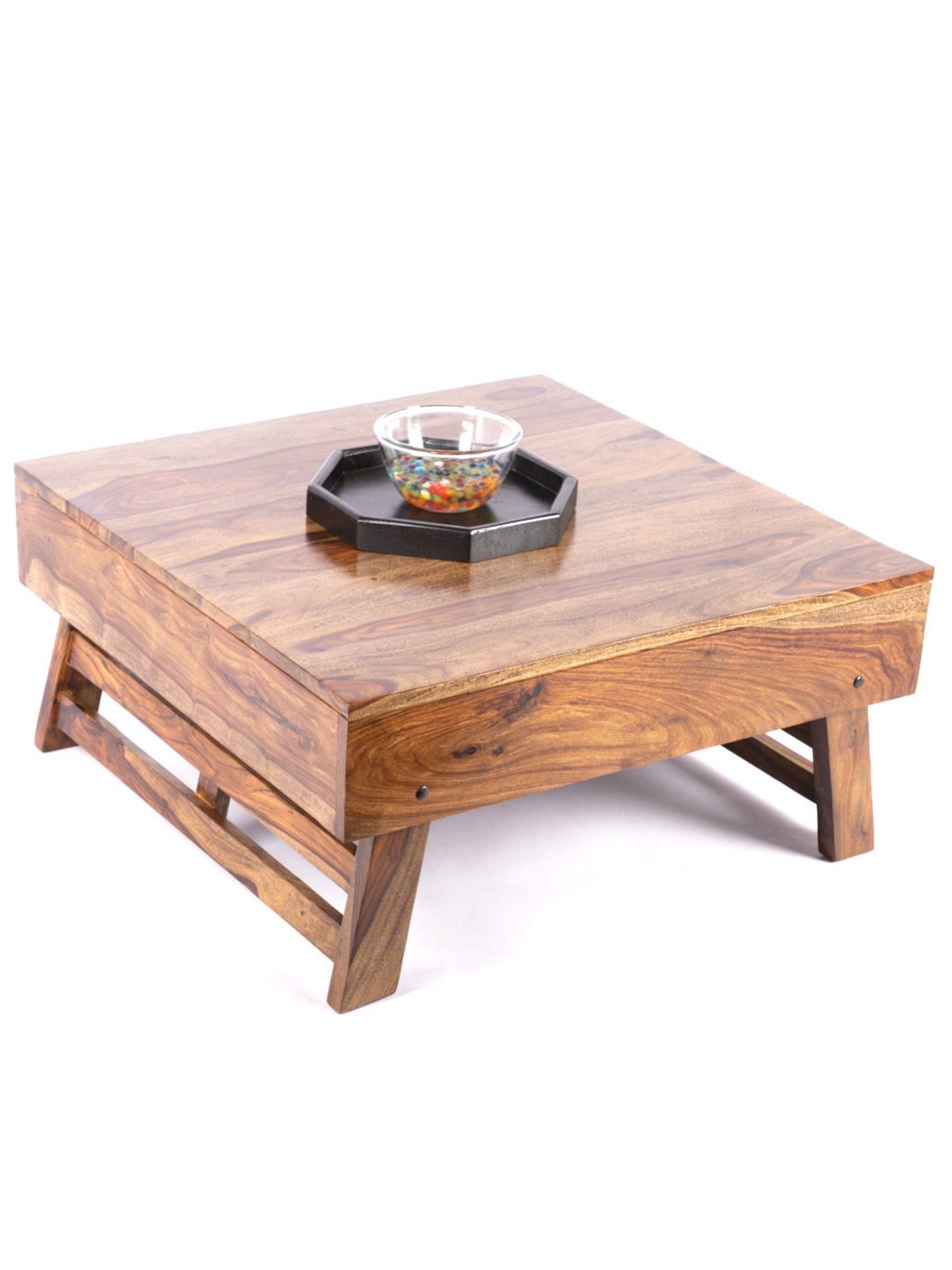 Glass Oval Living Room Metal Coffee Table - Saracina Home