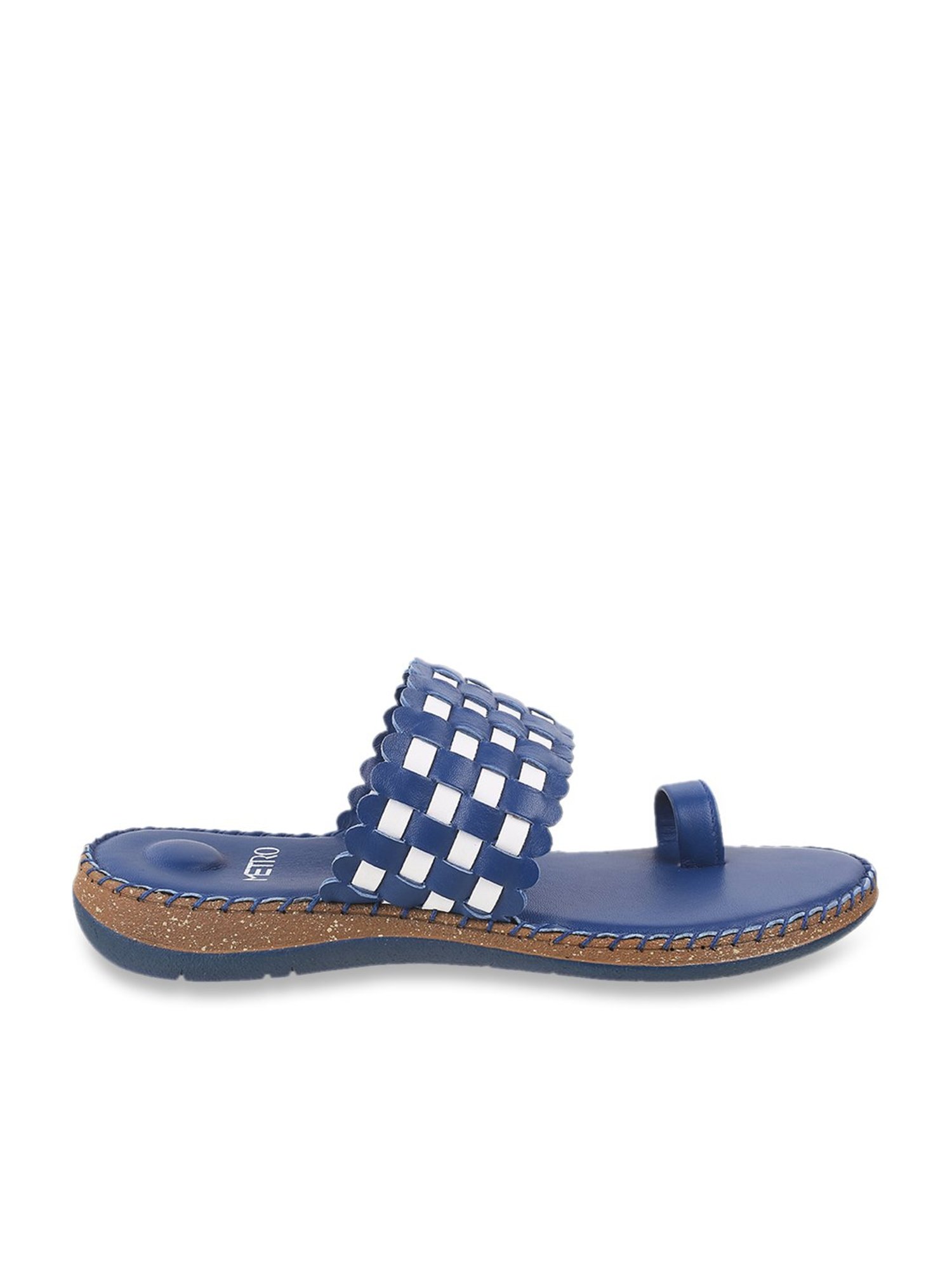 Metro Women's Blue Toe Ring Sandals