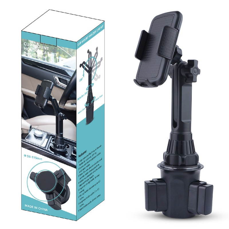 Universal 360&deg; Adjustable Car Mount Cup Holder Cradle For Cell Phone