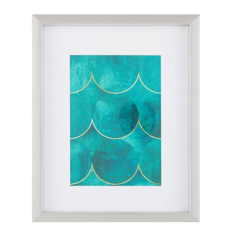 8pc Gallery Wall Frame Set with Decorative Art Prints and Hanging Template Silver - Gallery Solutions