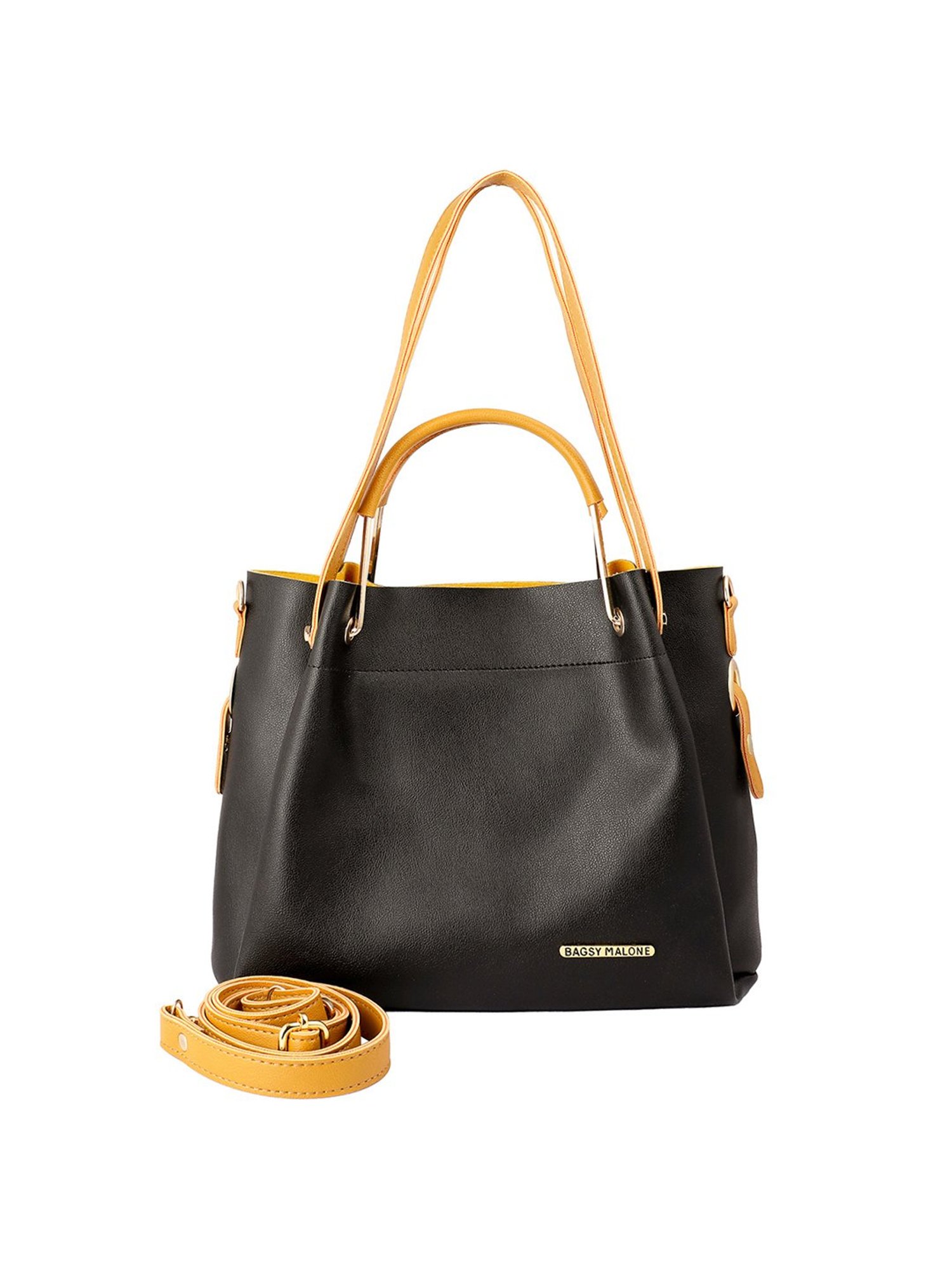 Bagsy Malone Black Shoulder Handbag with Sling Handbag