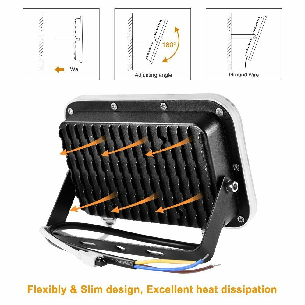 110V 150W Watt LED Flood Light Bright White Outdoor Garden Security Spotlight