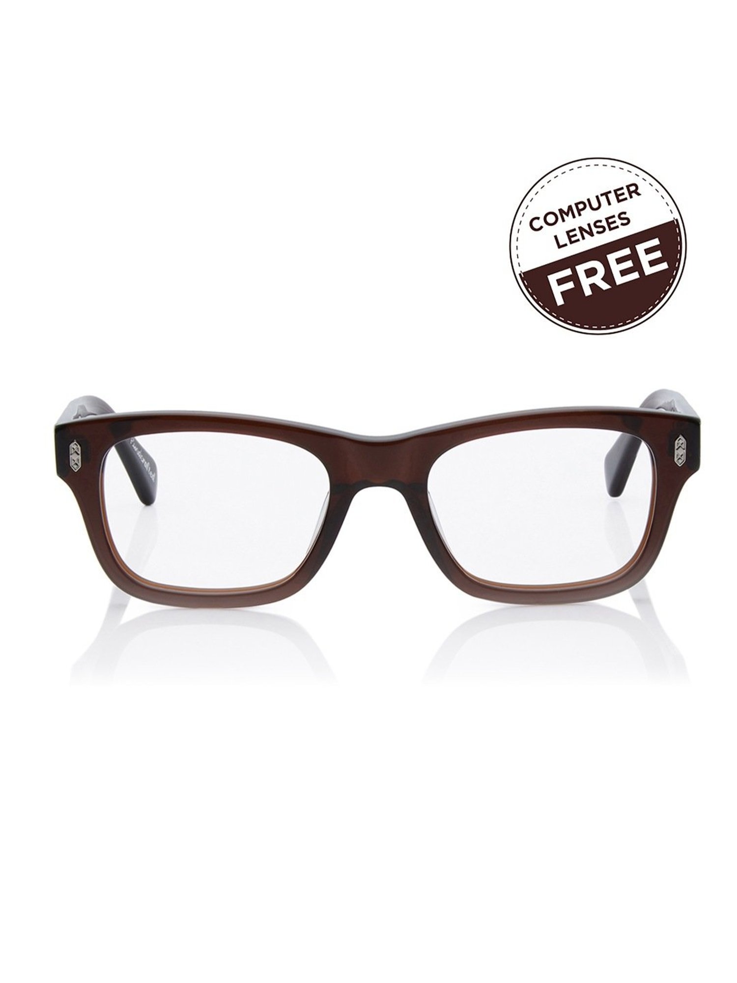 Shisen Fox Gazo Honey Rectangular Unisex Blue Filter Computer Lenses -52 mm