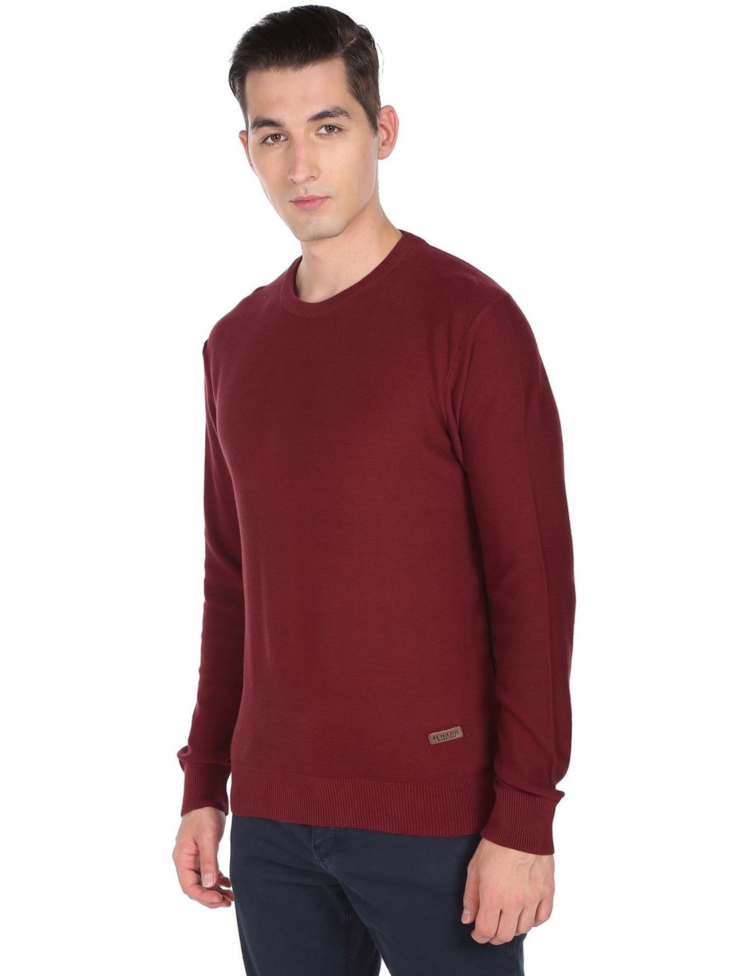 U.S. Polo Assn. Maroon Regular Fit Sweater