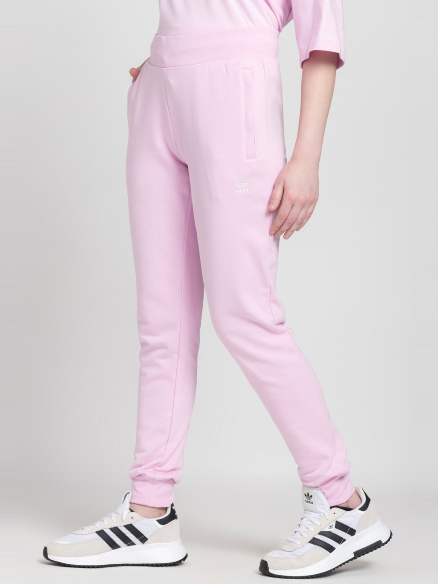 Adidas Originals Pink Cotton Track Pants
