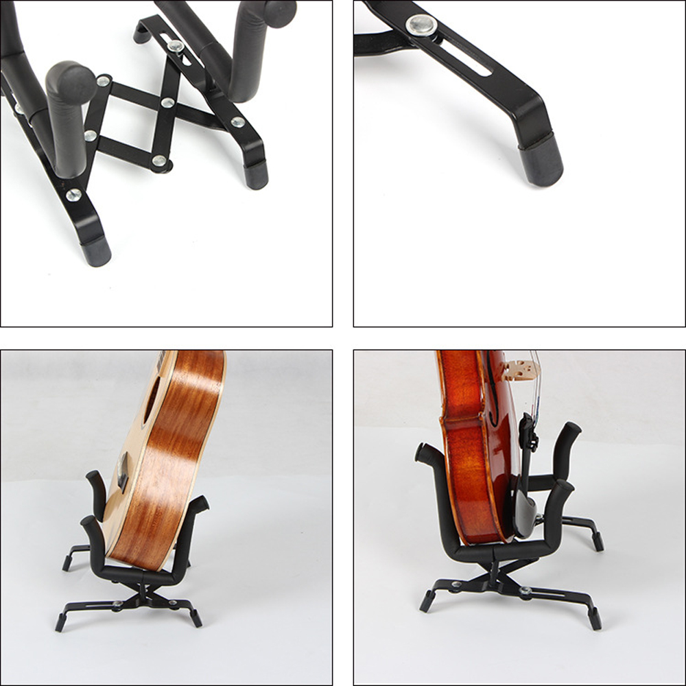 Magace Stretching Instrument Stand for Ukuleles & Violins Black