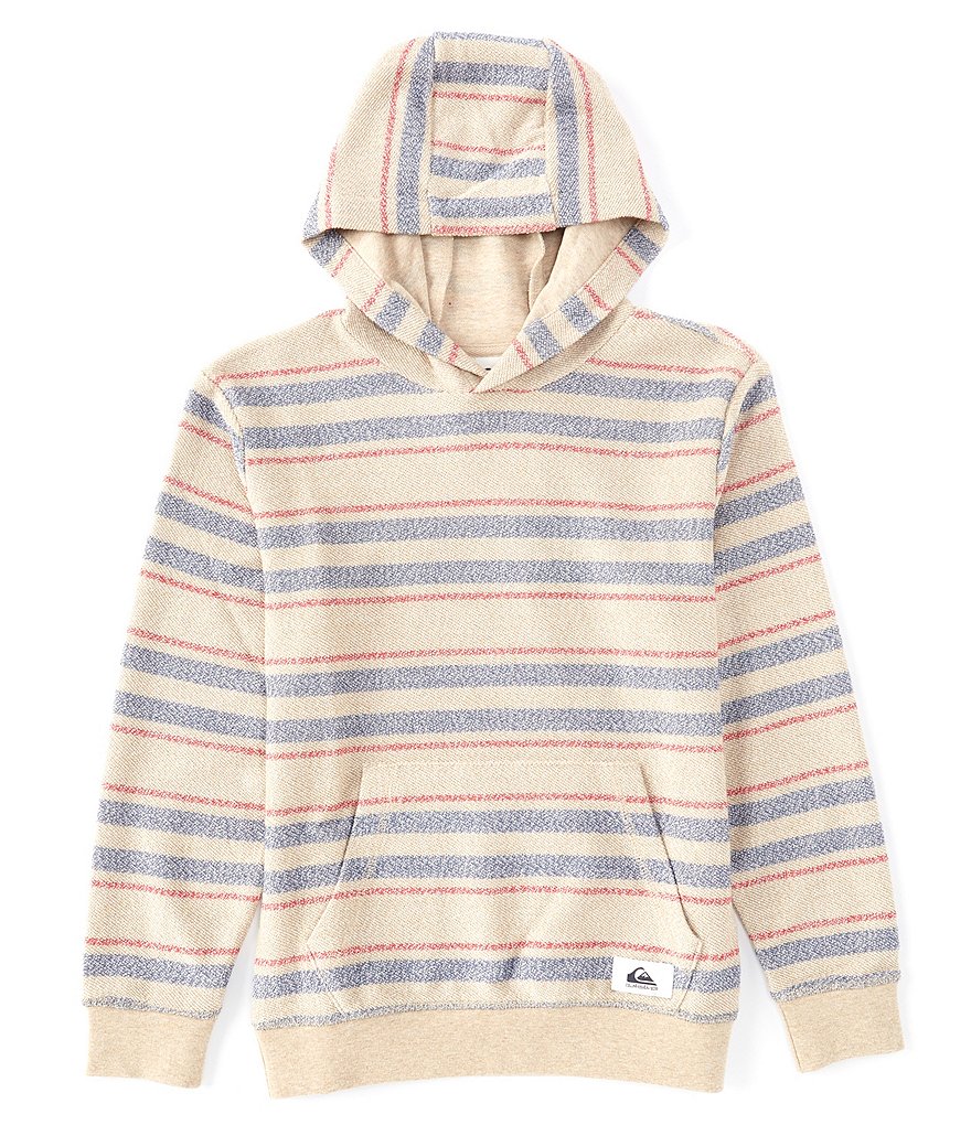 Quiksilver Big Boys 8-20 Great Otway Long-Sleeve Yarn-Dyed-Striped French Terry Hoodie