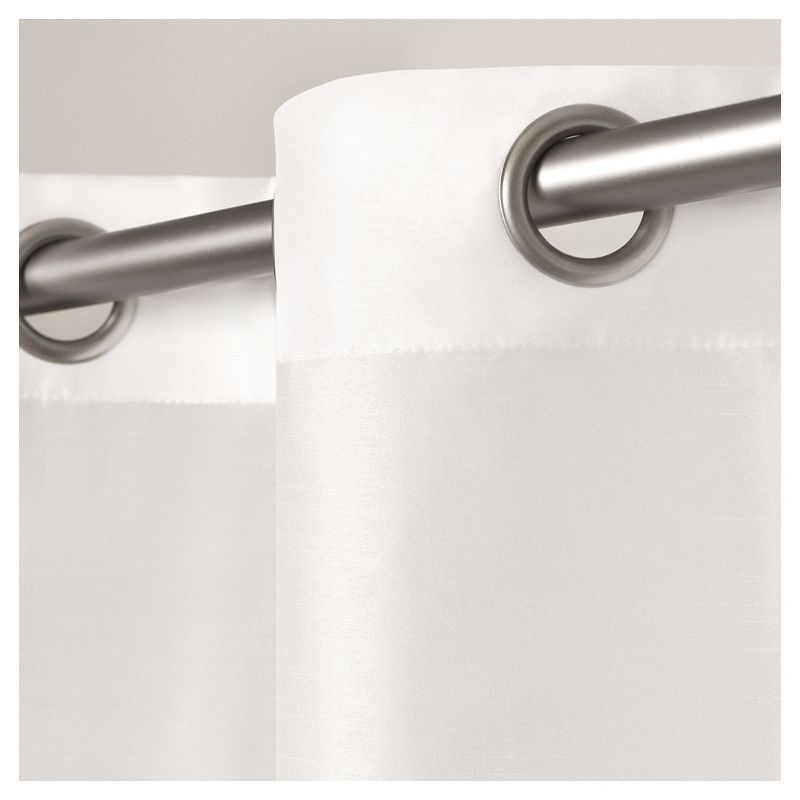 Set of 2 84"x54" Chatra Faux Silk Grommet Top Window Curtain Panel Winter - Exclusive Home